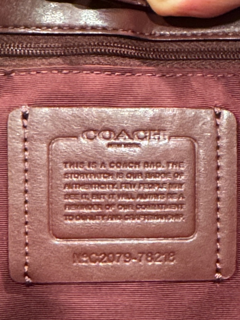 COACH Bag Signature Chain Central Brown Leather Tote - Picture 11 of 17